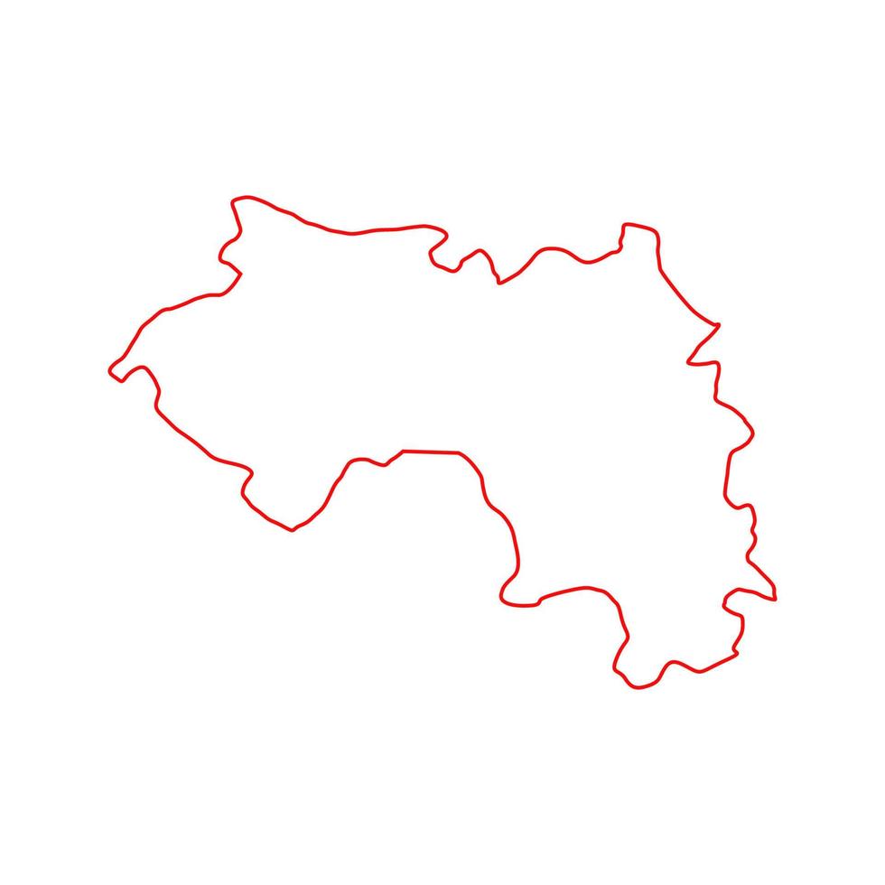 mapa de guinea sobre fondo blanco vector