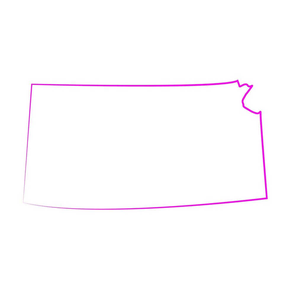 Kansas map on white background vector