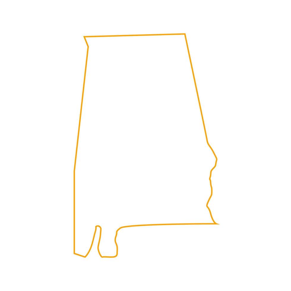 Alabama map on white background vector