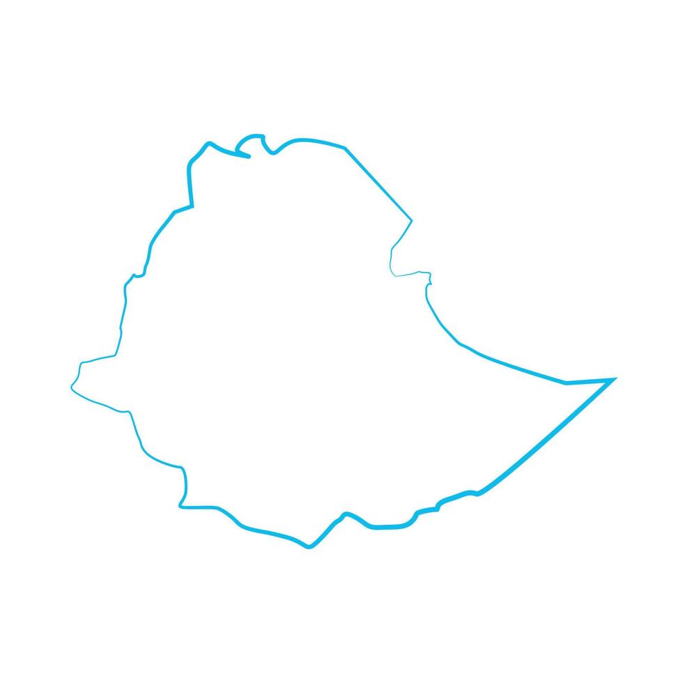 Ethiopia map on white background vector