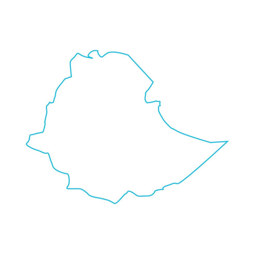 Ethiopia map on white background vector