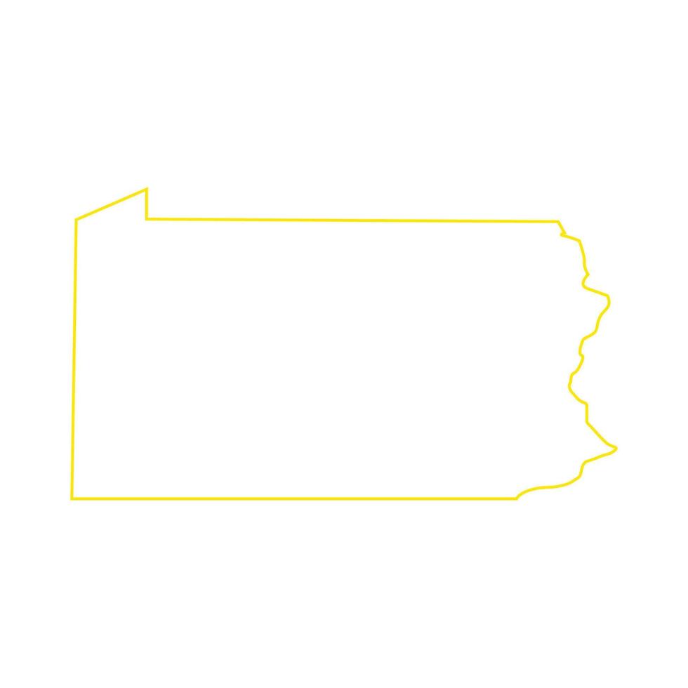 Pennsylvania map on white background vector