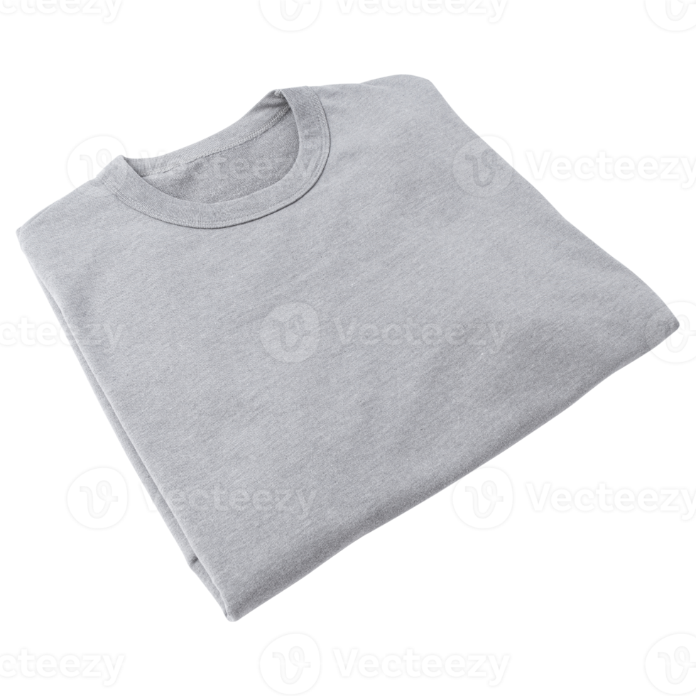 Grey folded oversize t-shirt mockup png