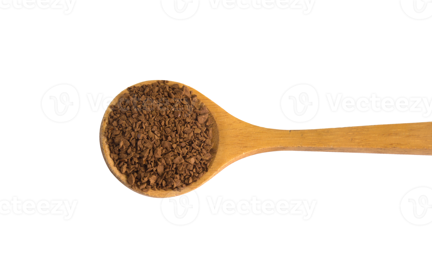 Coffee granules in spoon cutout, Png file