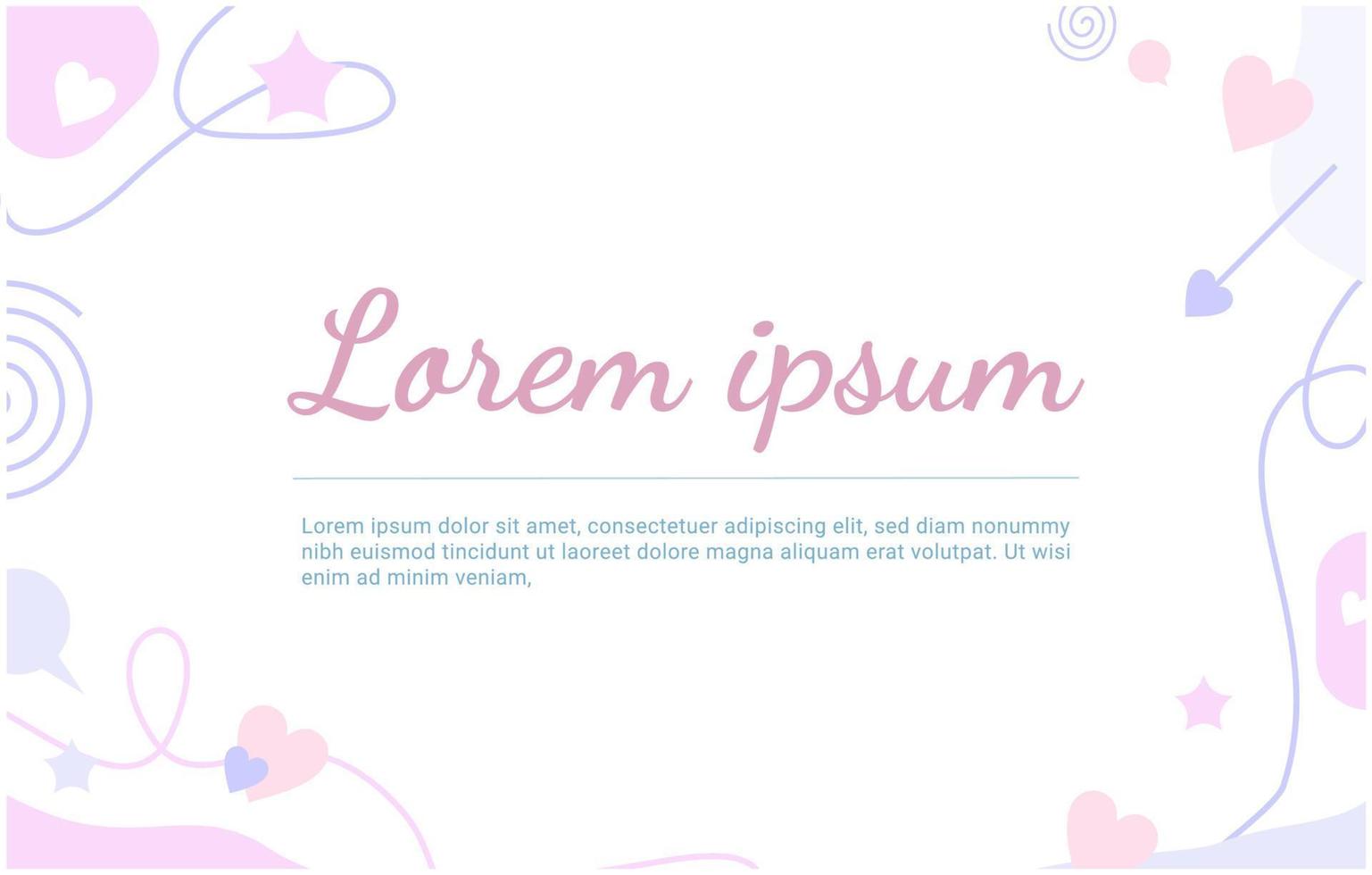 frame pink cute background border vector
