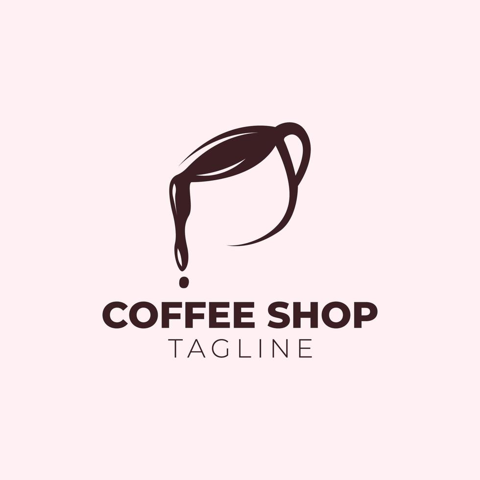 Coffee retro logo design vector