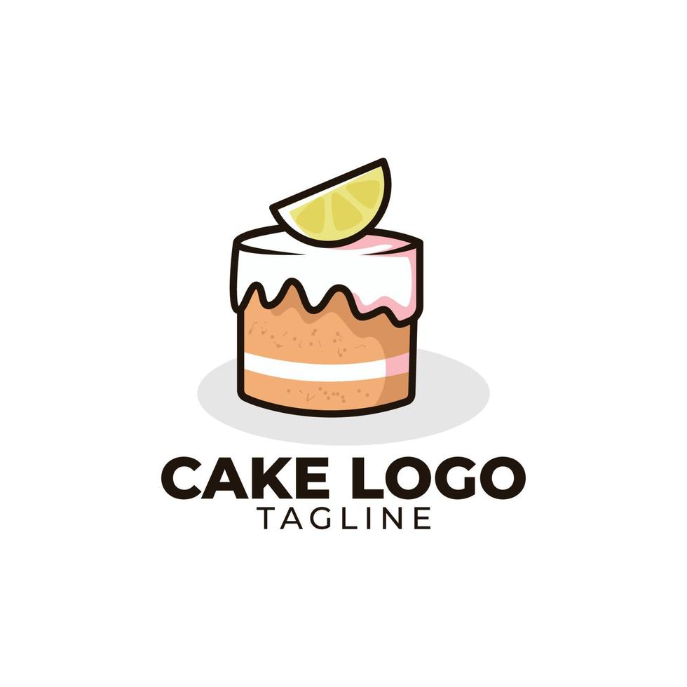 logotipo de postre de pastel vector