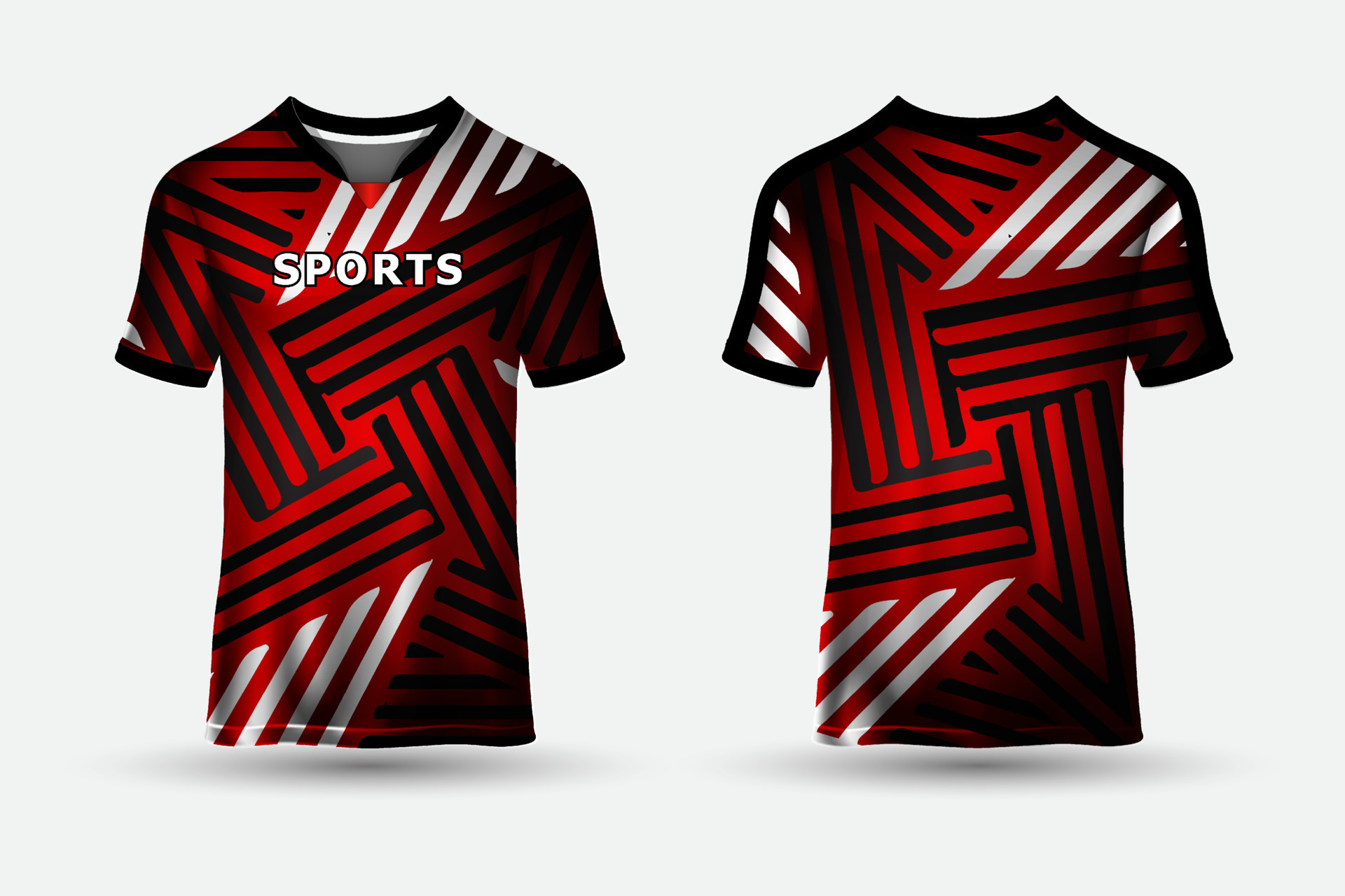 Incredible and abstract shapes sports jersey design t-shirts suitable ...