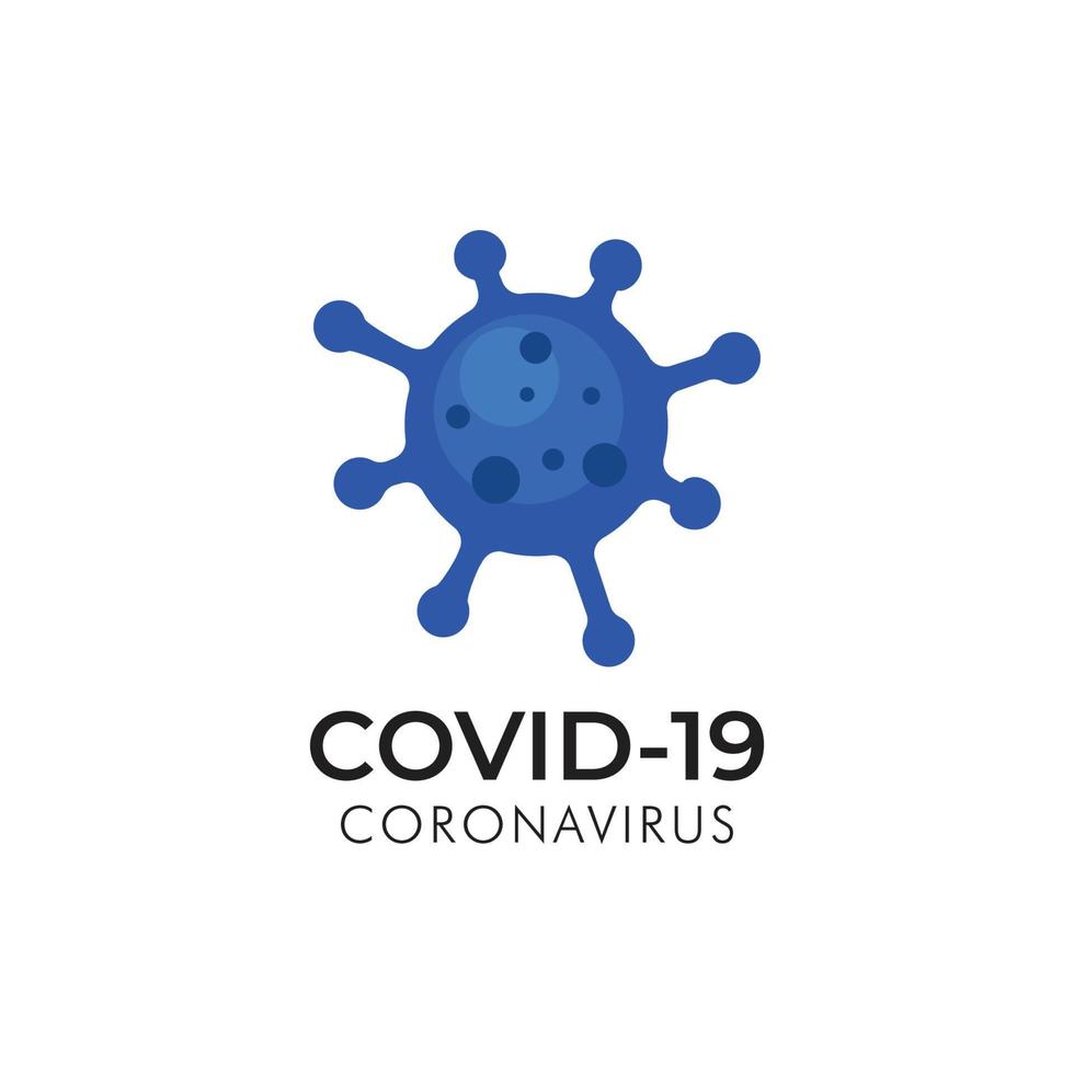 Corona virus logo template, logotype design. vector