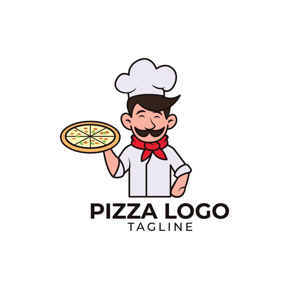 Pizza logo design vector