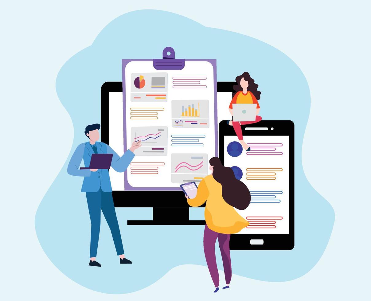 vector illustration web page design concept and mobile website developmen
