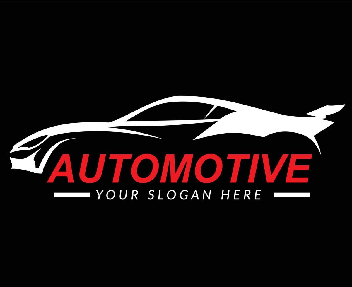 silueta del logotipo del club de autos deportivos vector