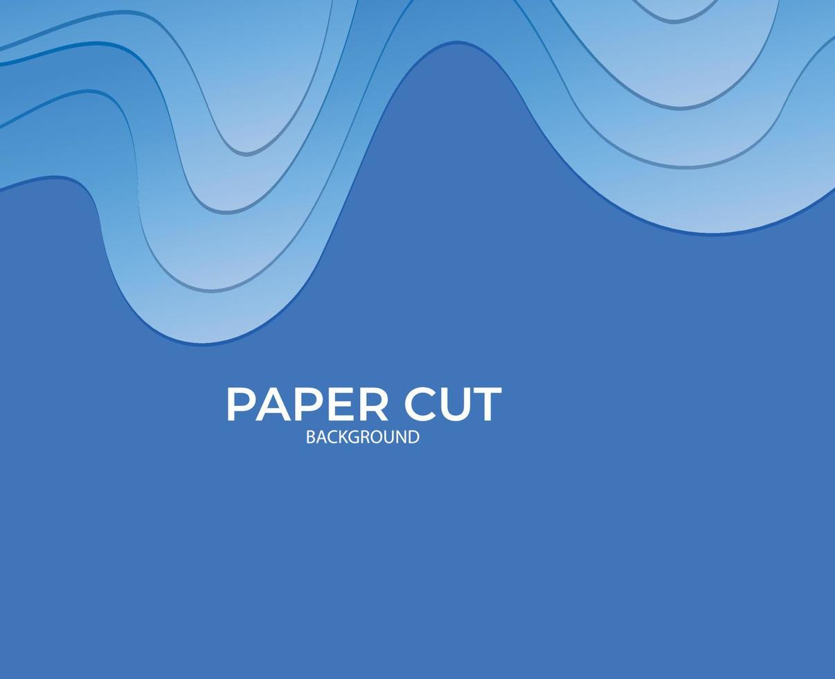 fondo abstracto de patrón de corte de papel azul vector