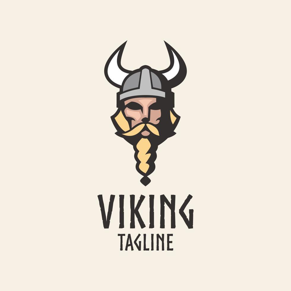 Viking head logo vector