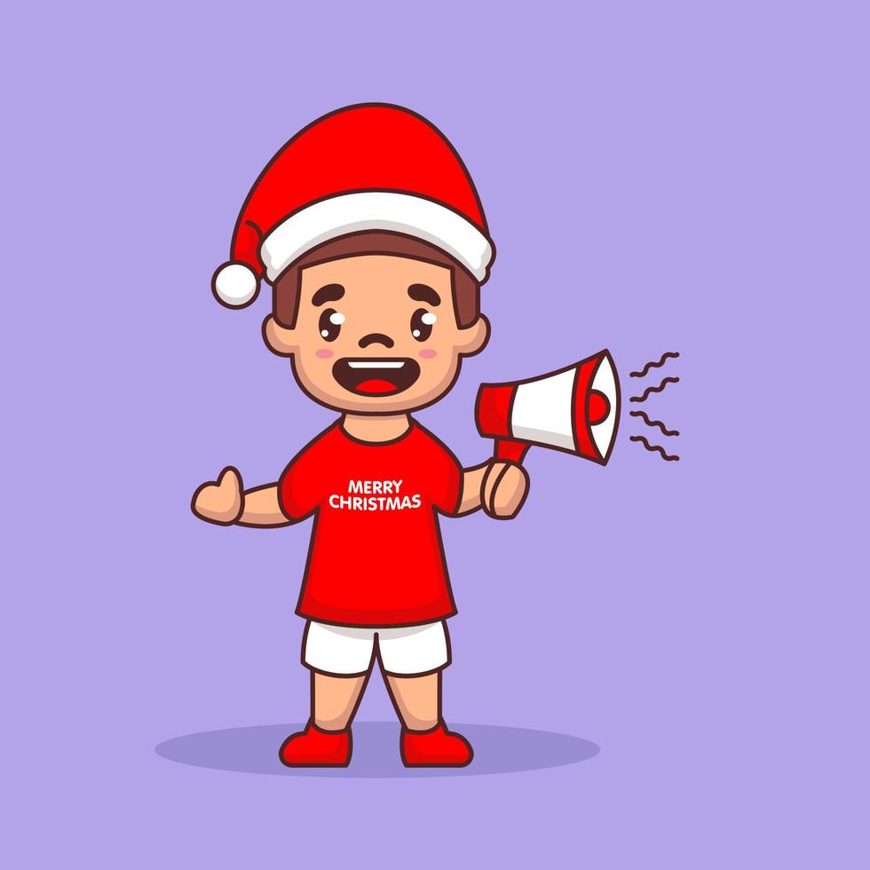 Kids christmast mascot vector