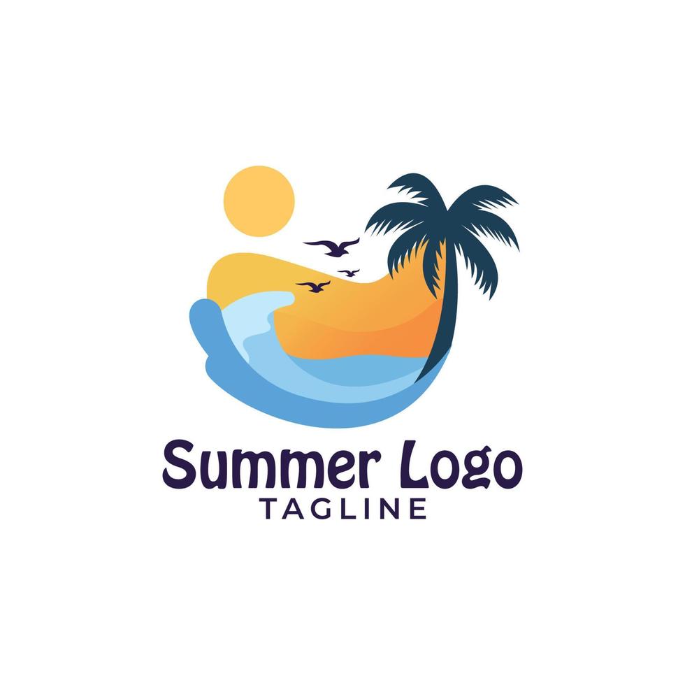 logotipo de vacaciones de verano vector