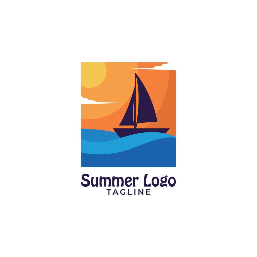 Holiday summer logo vector