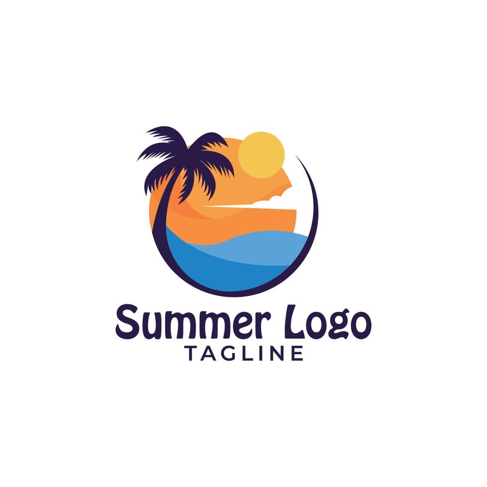 Holiday summer logo vector