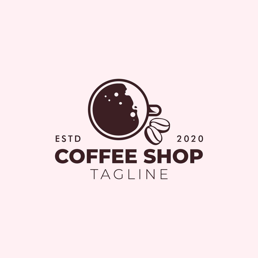 Coffee retro logo design vector