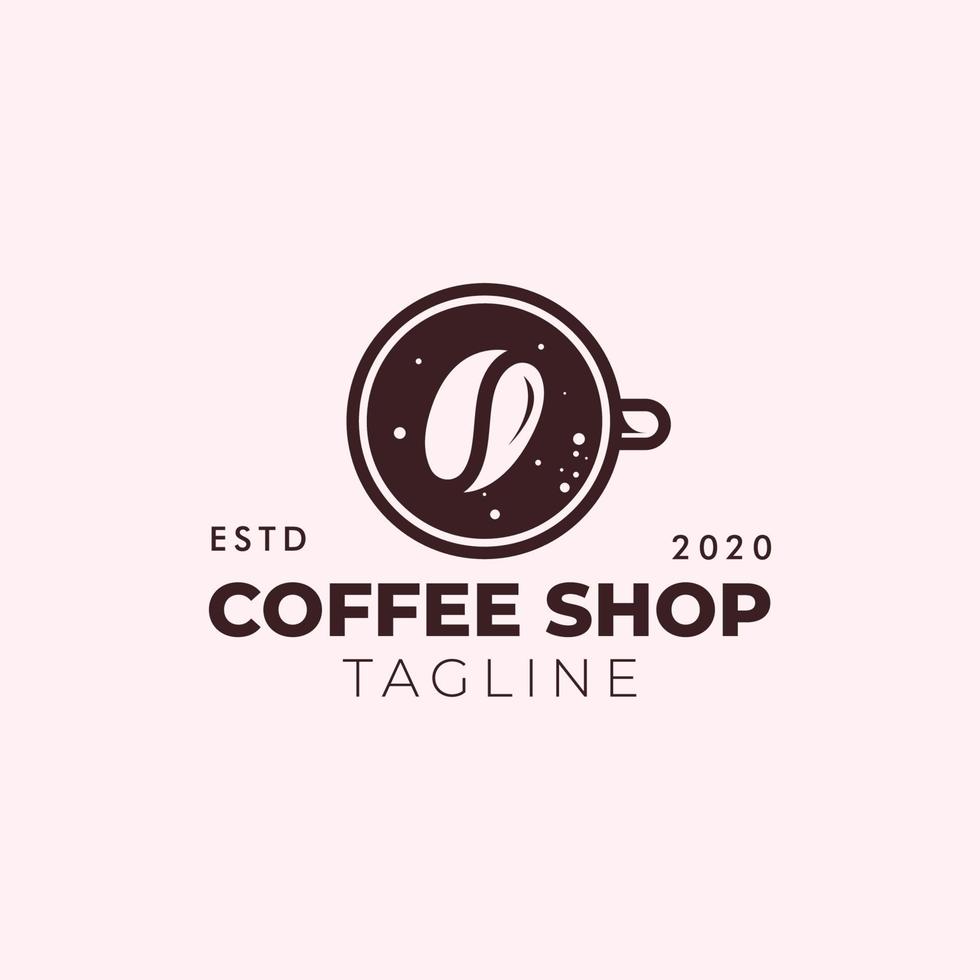 Coffee retro logo design vector