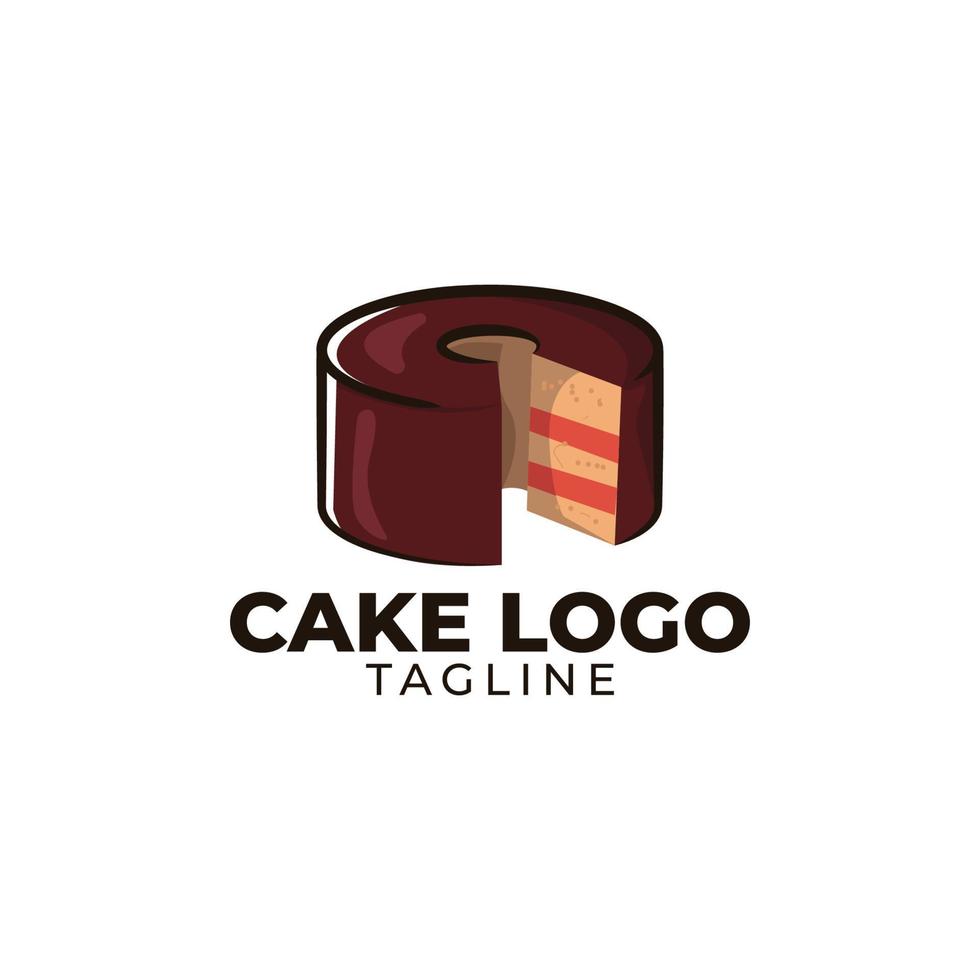 Cake dessert logo vector