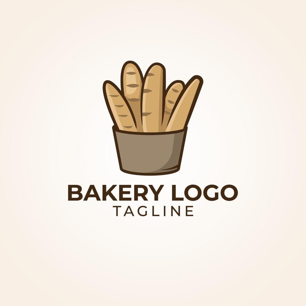 logotipo de pan de panadería vector