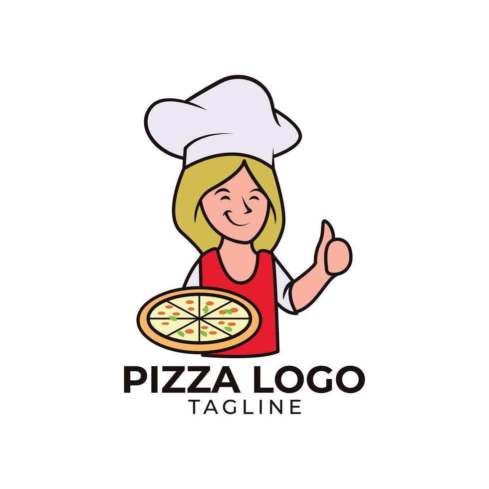 diseño de logotipo de pizza vector