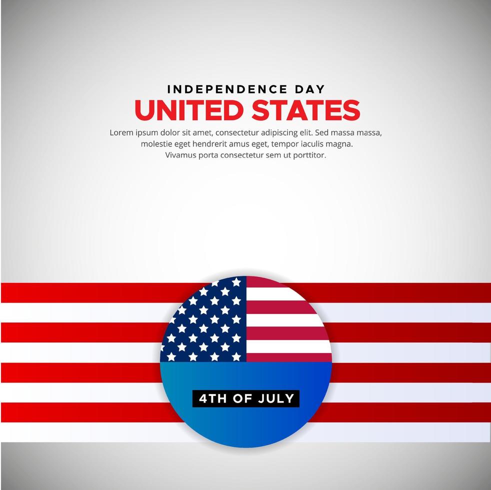 vector de fondo de diseño del día de la independencia de los estados unidos de américa. 4 de julio día de la independencia americana