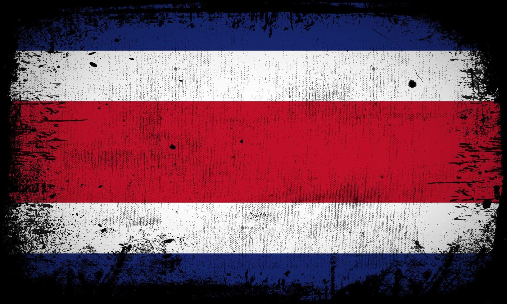 New Abstract Costa Rica flag background vector with grunge stroke style. Costa Rica Independence Day Vector Illustration.