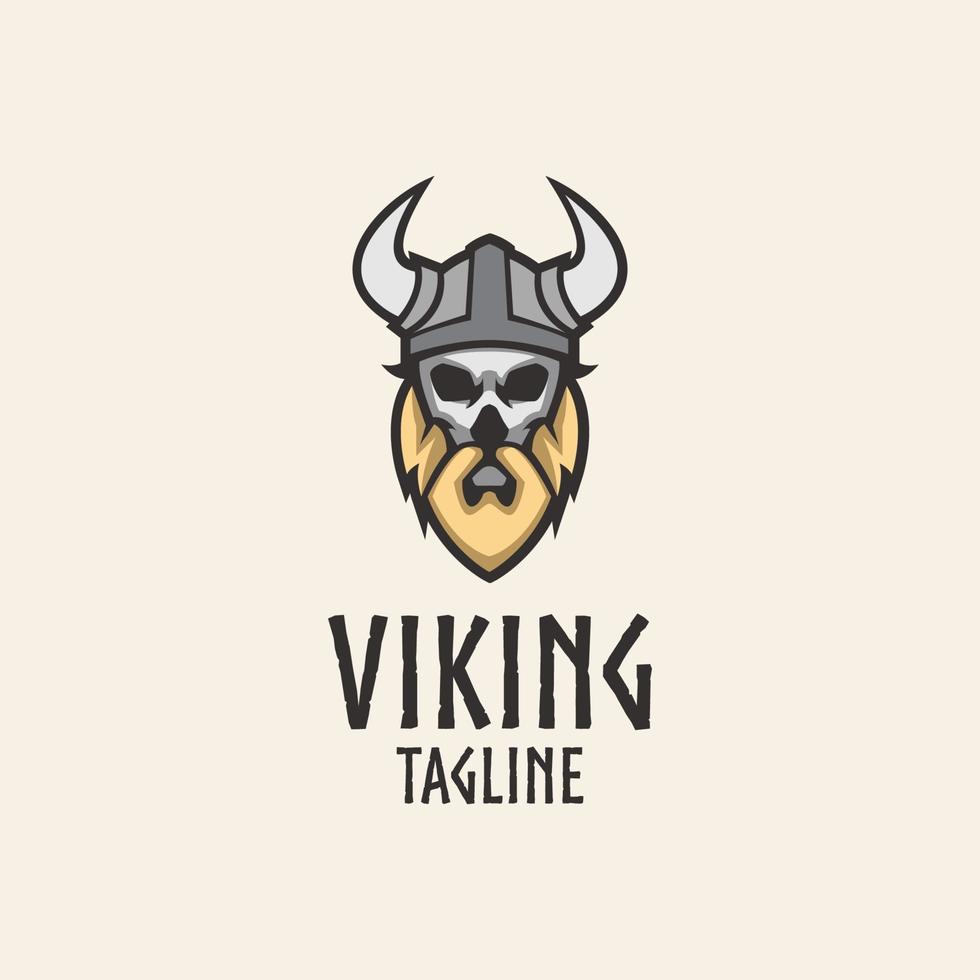 Viking head logo vector