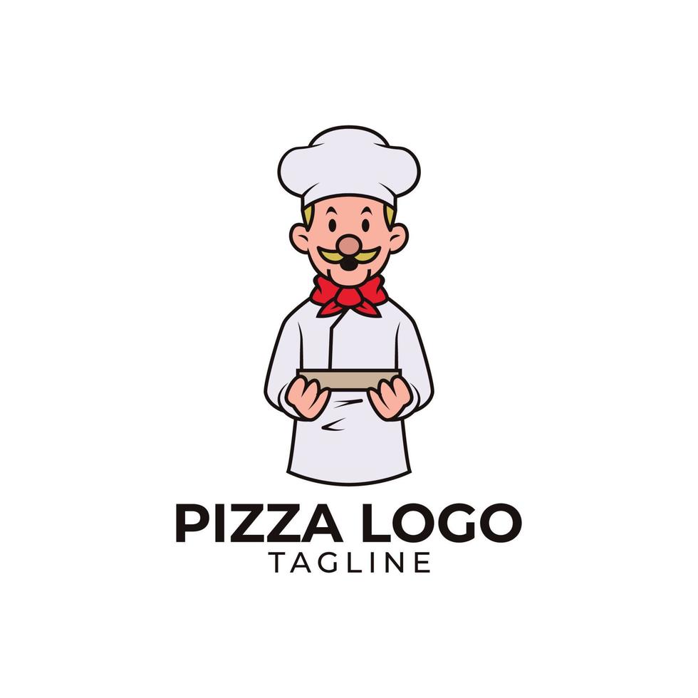 diseño de logotipo de pizza vector