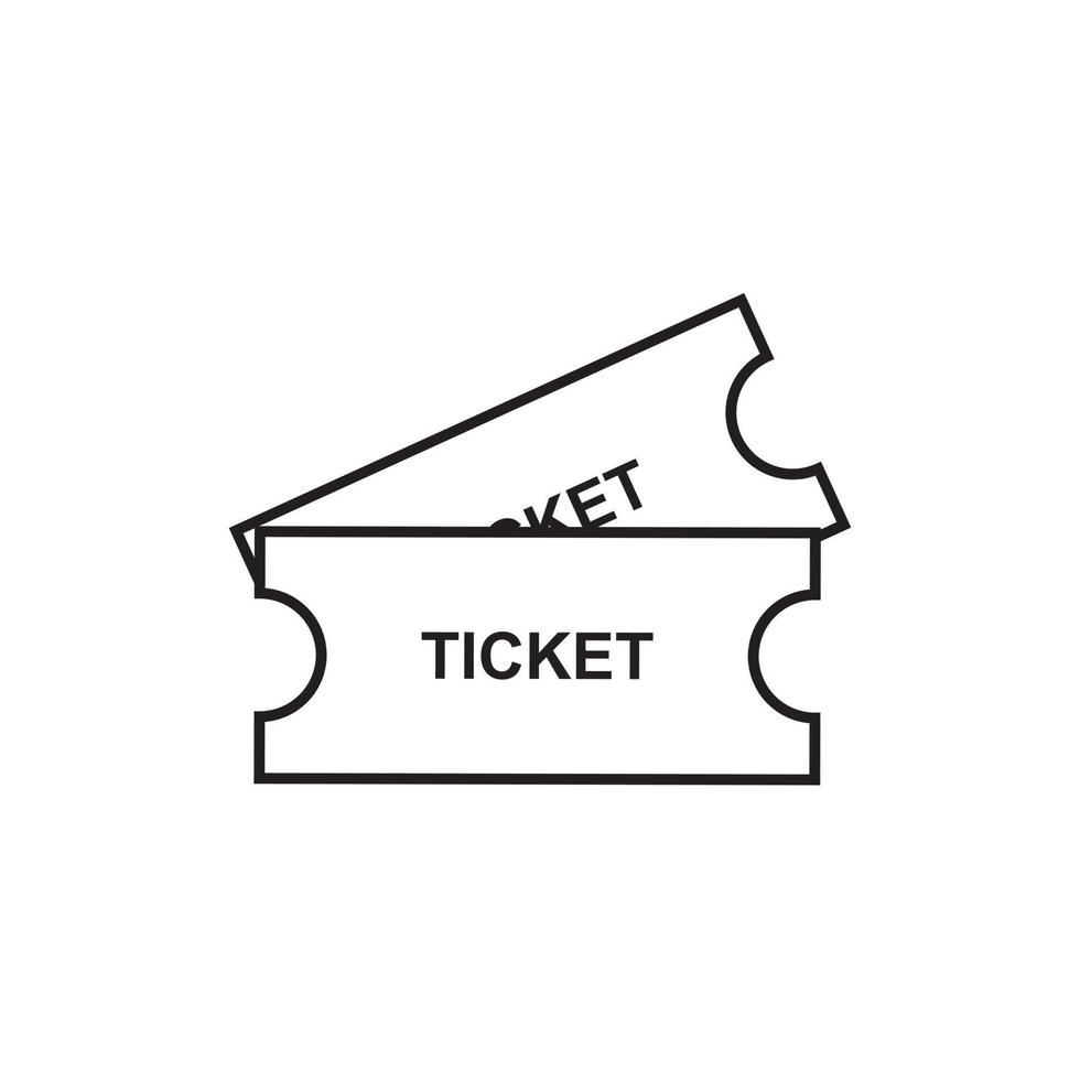 TICKET LOGO ICON vector