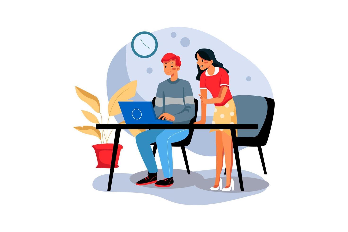 Business people working together and helping each other vector