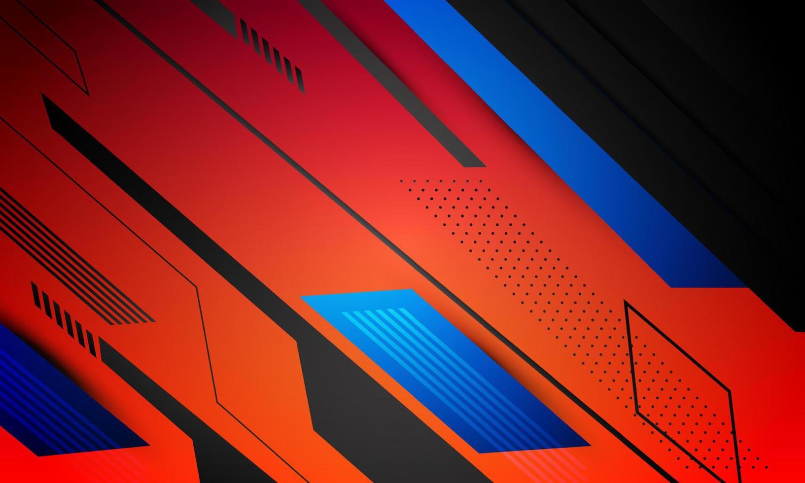 Orange dark geometric design background vector