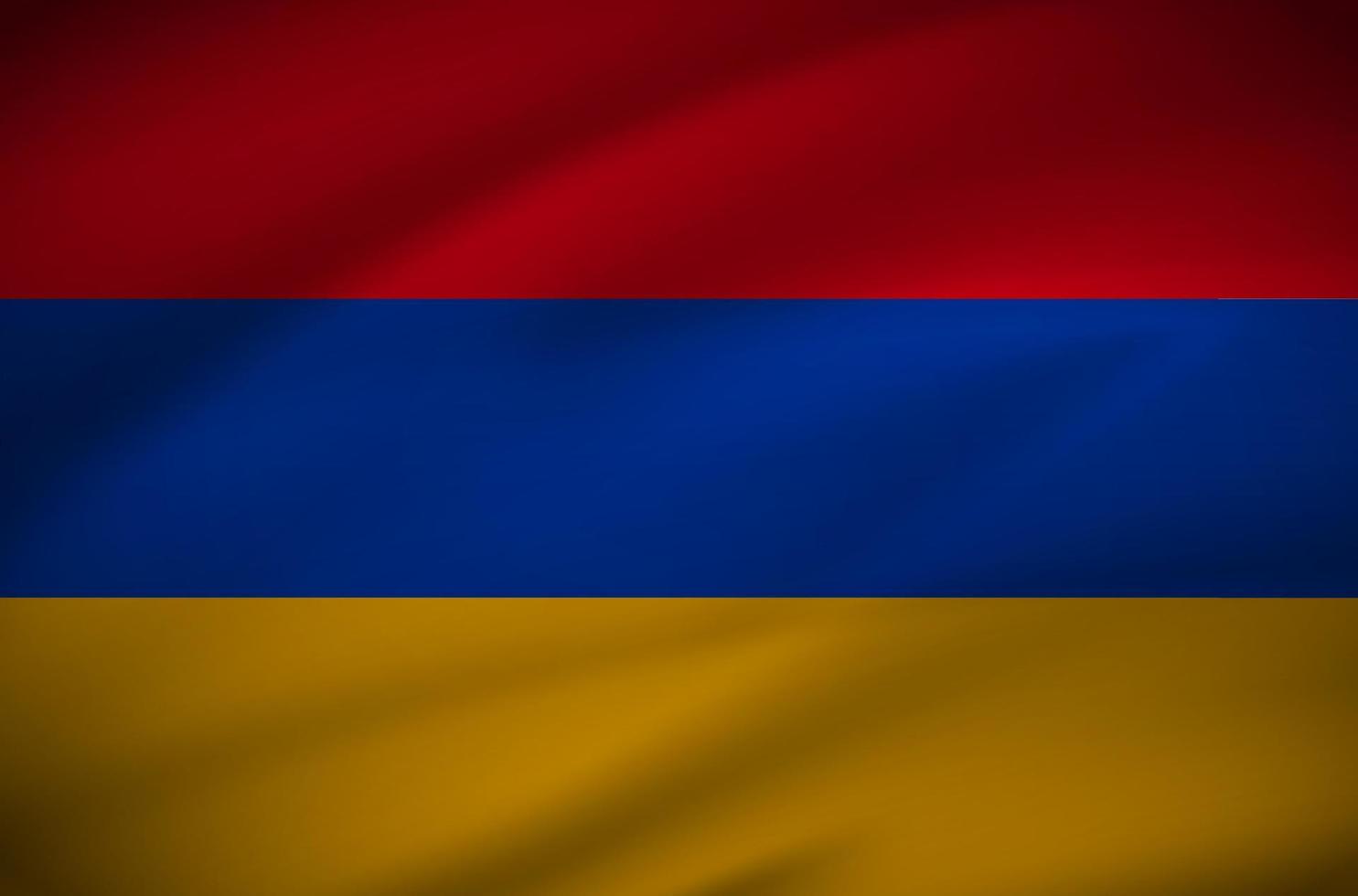 Realistic Wavy Armenia flag background vector. Armenia Independence Day Vector Illustration.