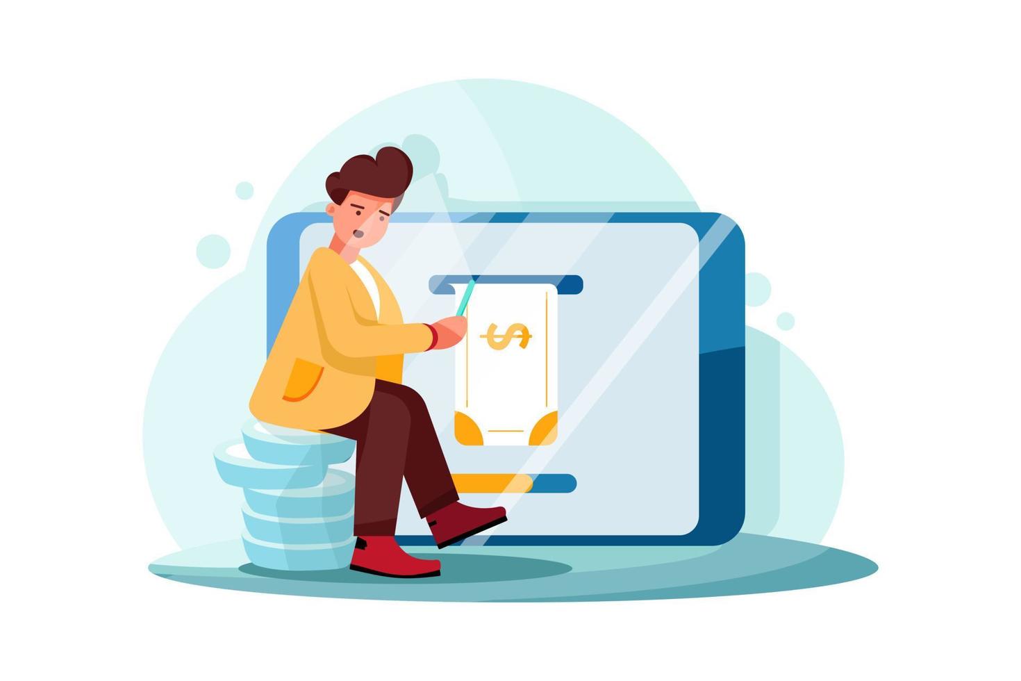 Online payment system. vector