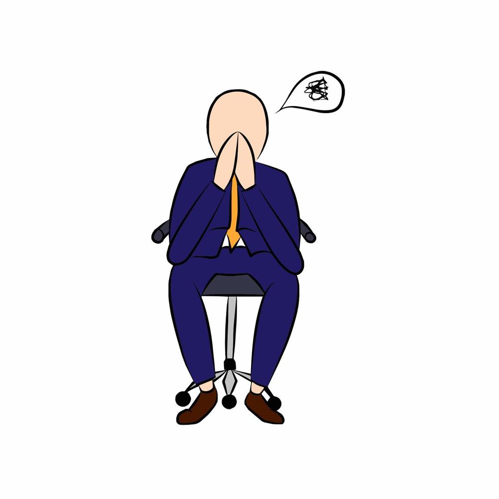 businessman, stress at work and beautiful image vector