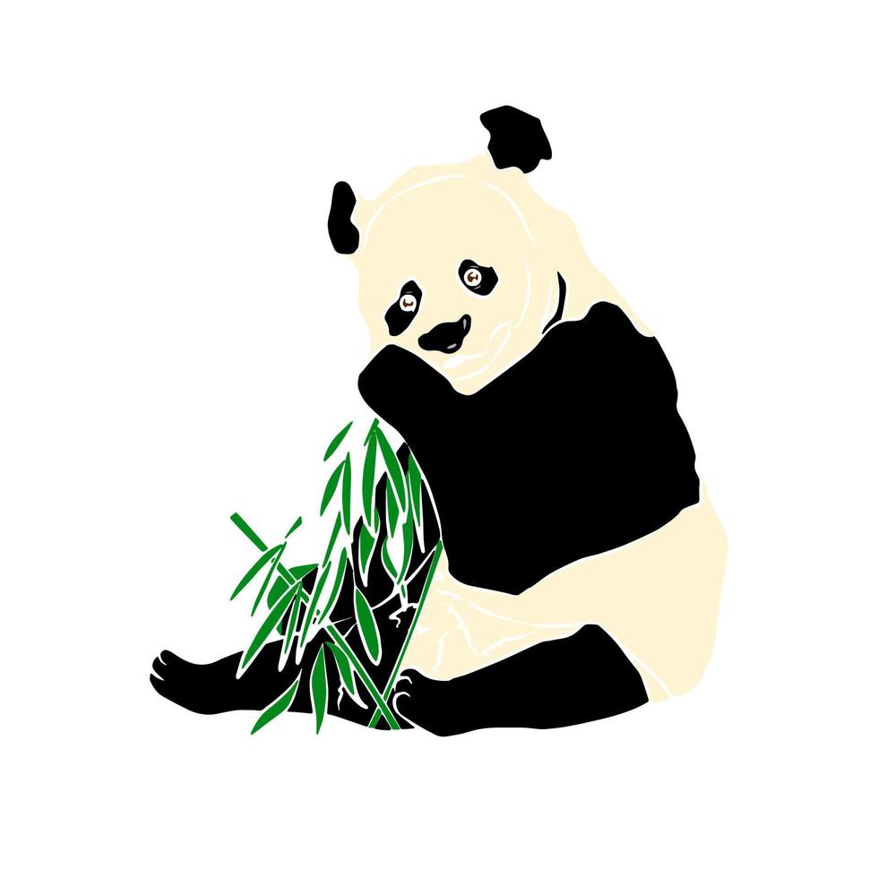 Beautiful panda shots vector