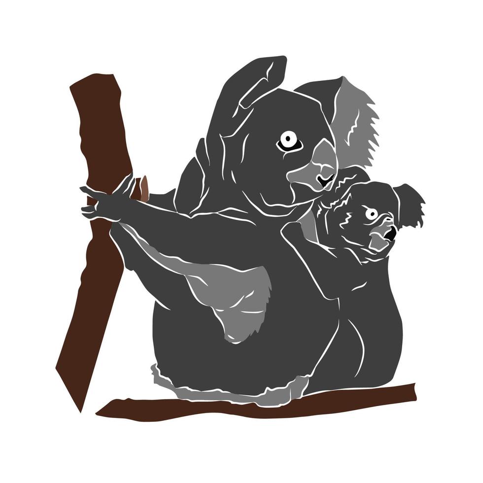 Beautiful koala, so cute vector