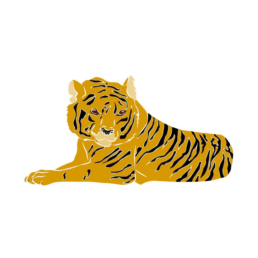 hermosa imagen de tigre vector