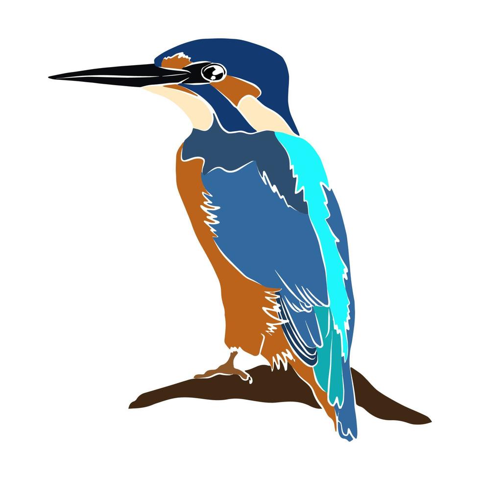 Beautiful bird, so cute vector