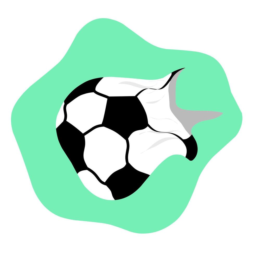 icono de balón de fútbol en explosión. plantillas editables. perfecto para logotipos deportivos. Aislado en un fondo blanco. ilustración vectorial vector