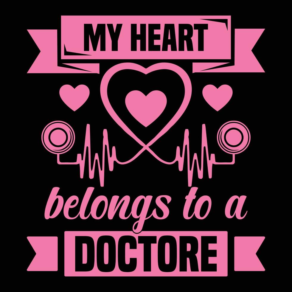 Typography doctor t-shirt design, vector graphic element