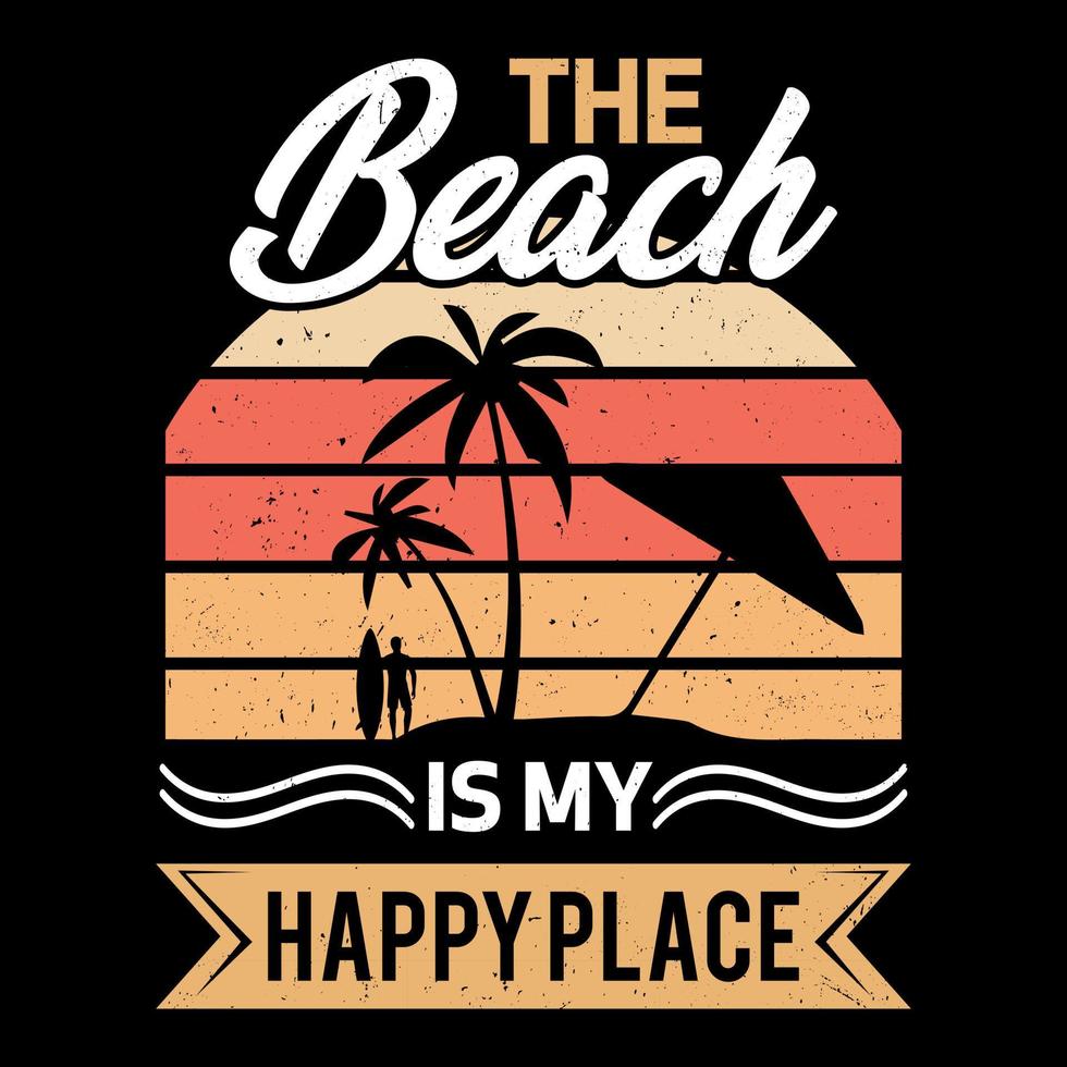 Summer day and beach typography vector t-shirt design, illustration, graphic element