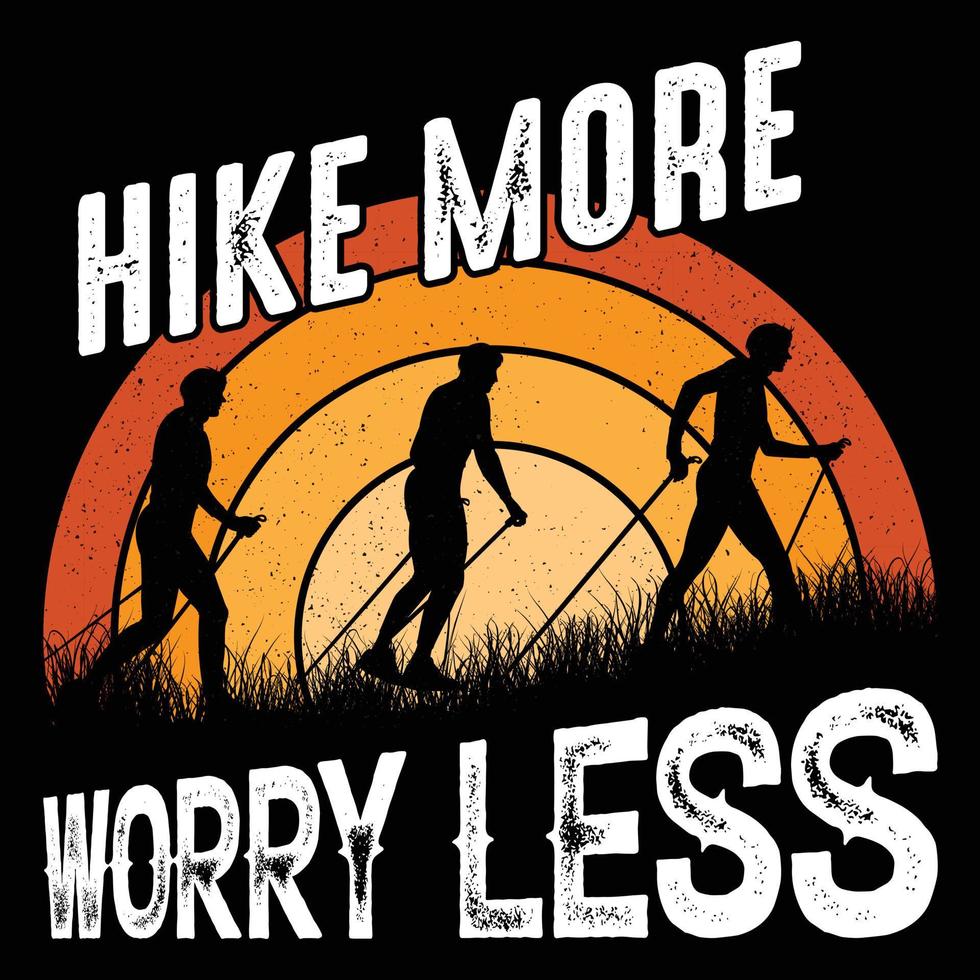 Hiking typography vector t-shirt design, graphic element, vintage artwork, illustration