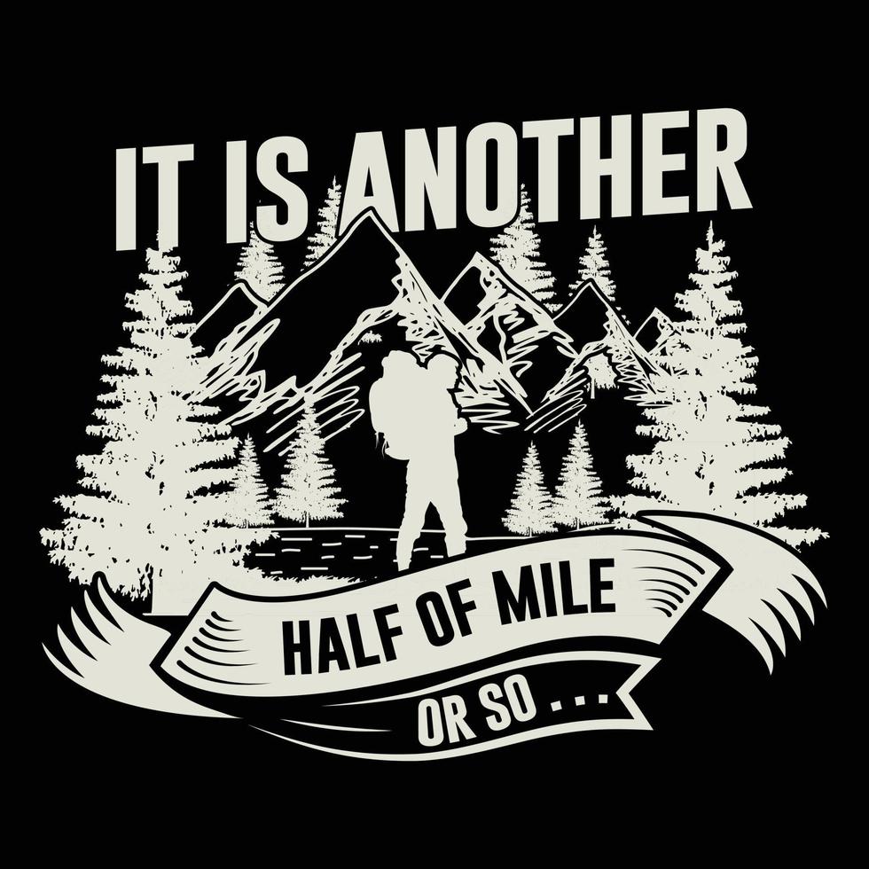 Hiking typography vector t-shirt design, graphic element, vintage artwork, illustration