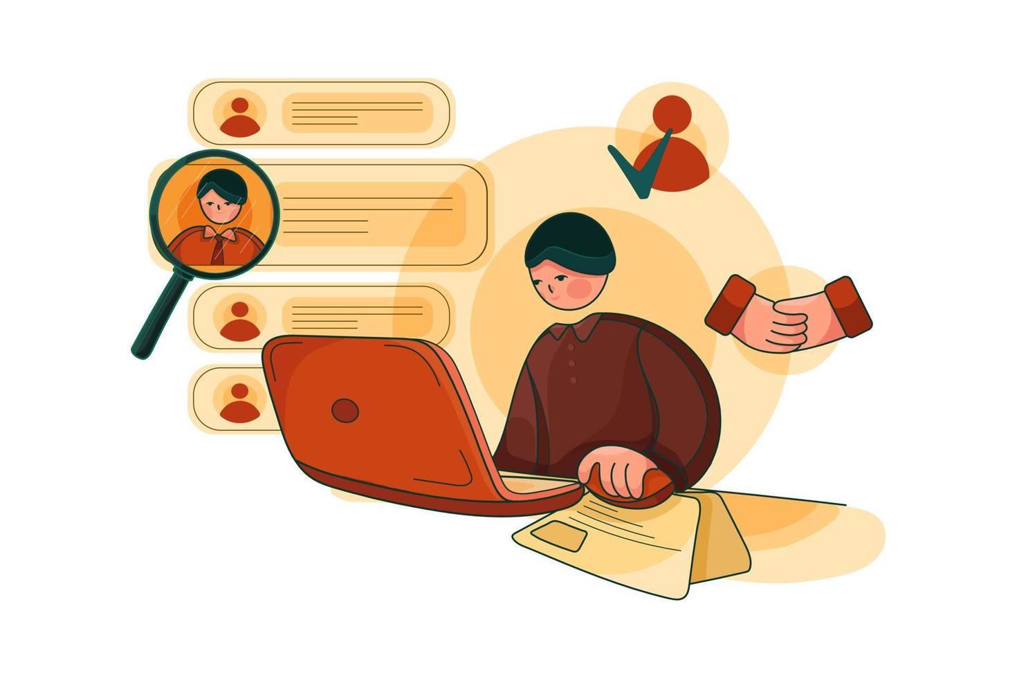 People Characters Choosing Best Candidate for Job. Hr Managers Searching New Employee. Recruitment Process vector