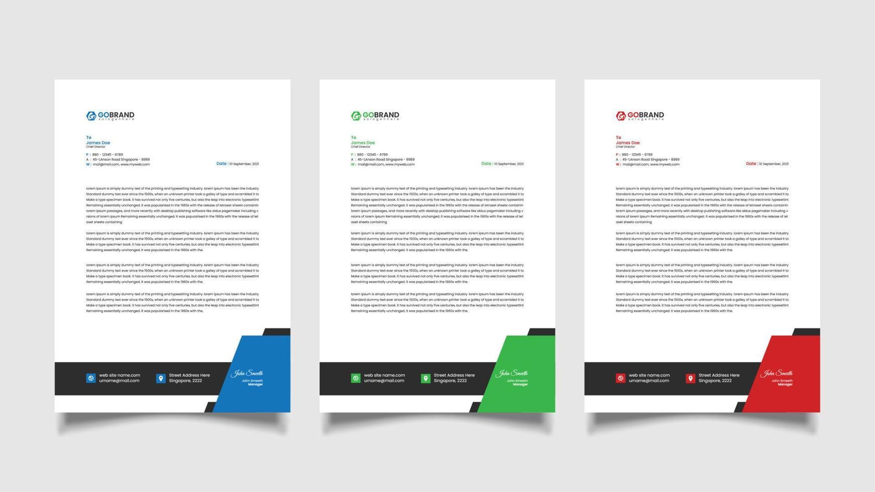 Letterhead Template Design vector