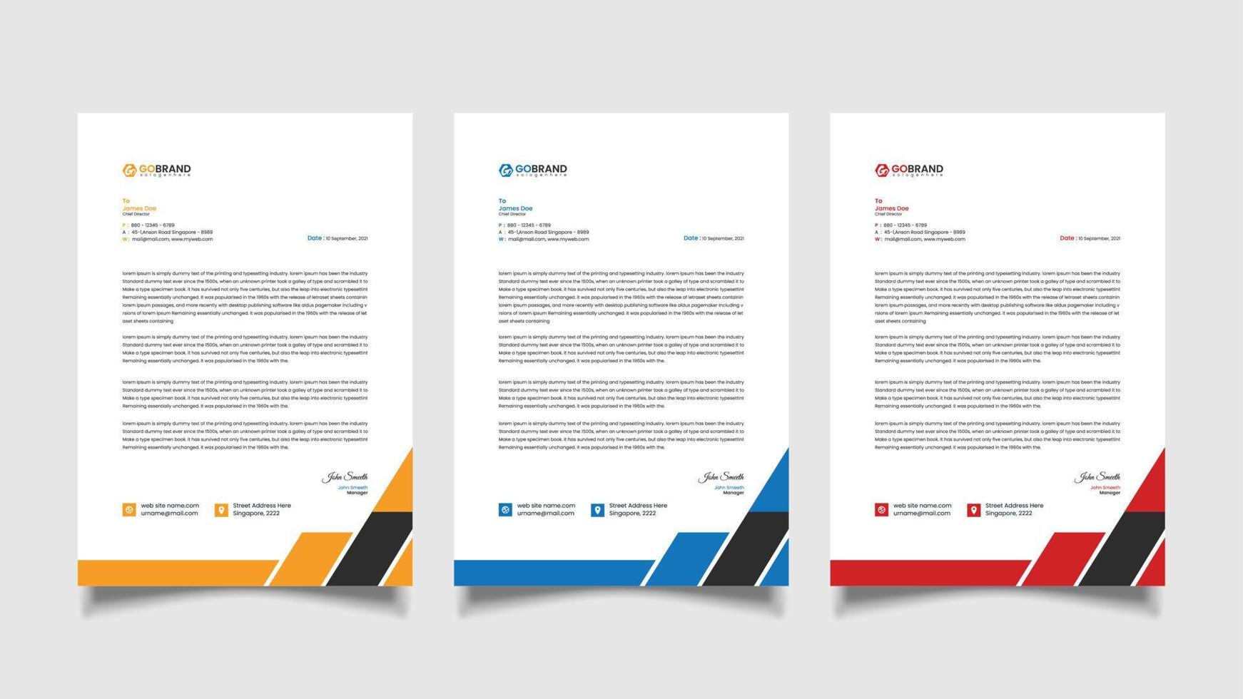 Letterhead Template Design vector