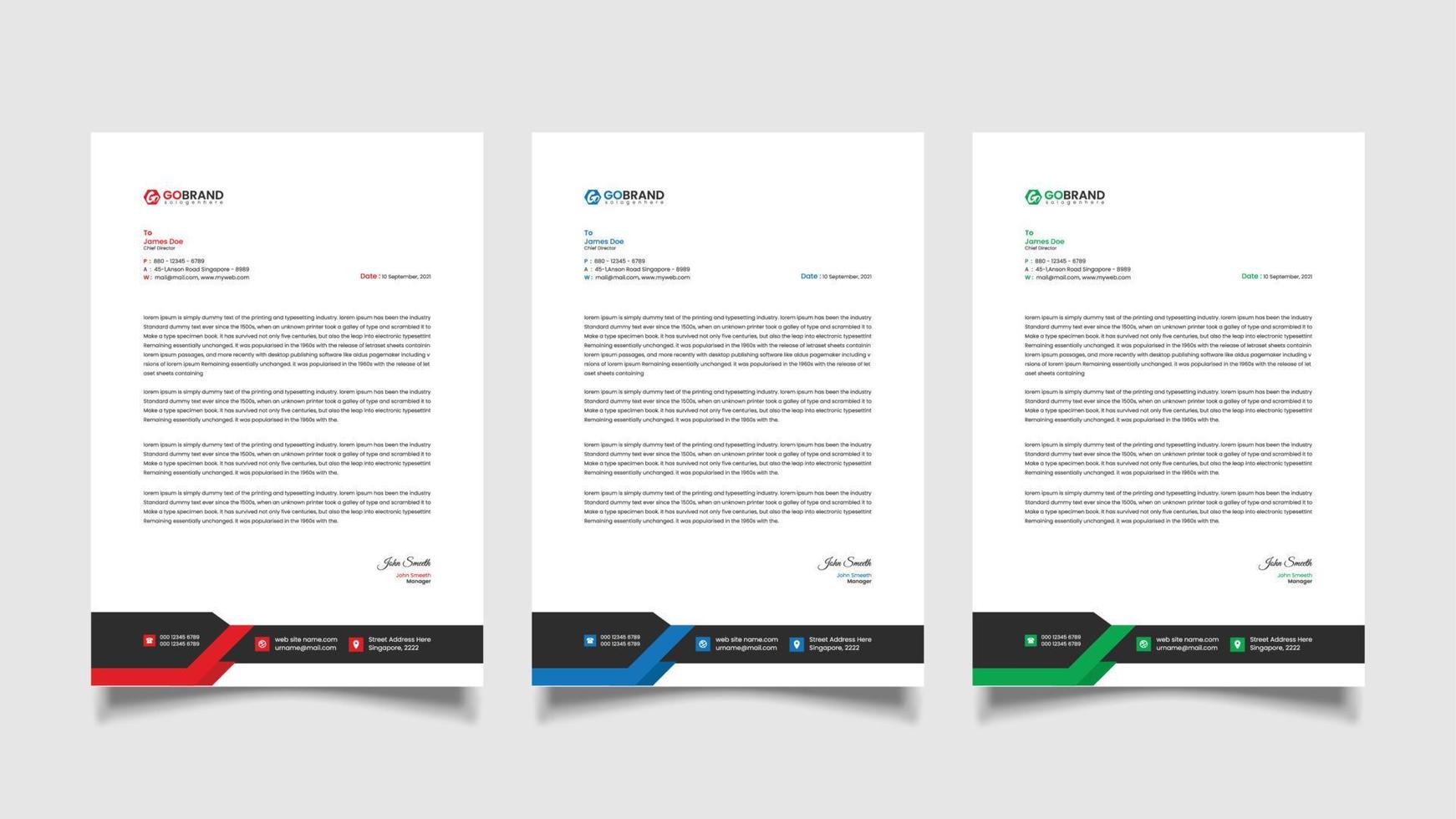 Letterhead Template Design vector